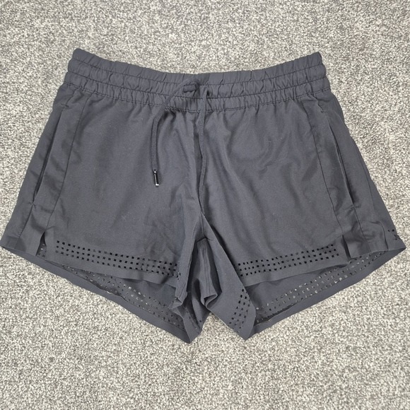 Athleta Pants - Athleta Baja Short Women's 2‎ Black Laser Cut Trim 4" Inseam Athletic